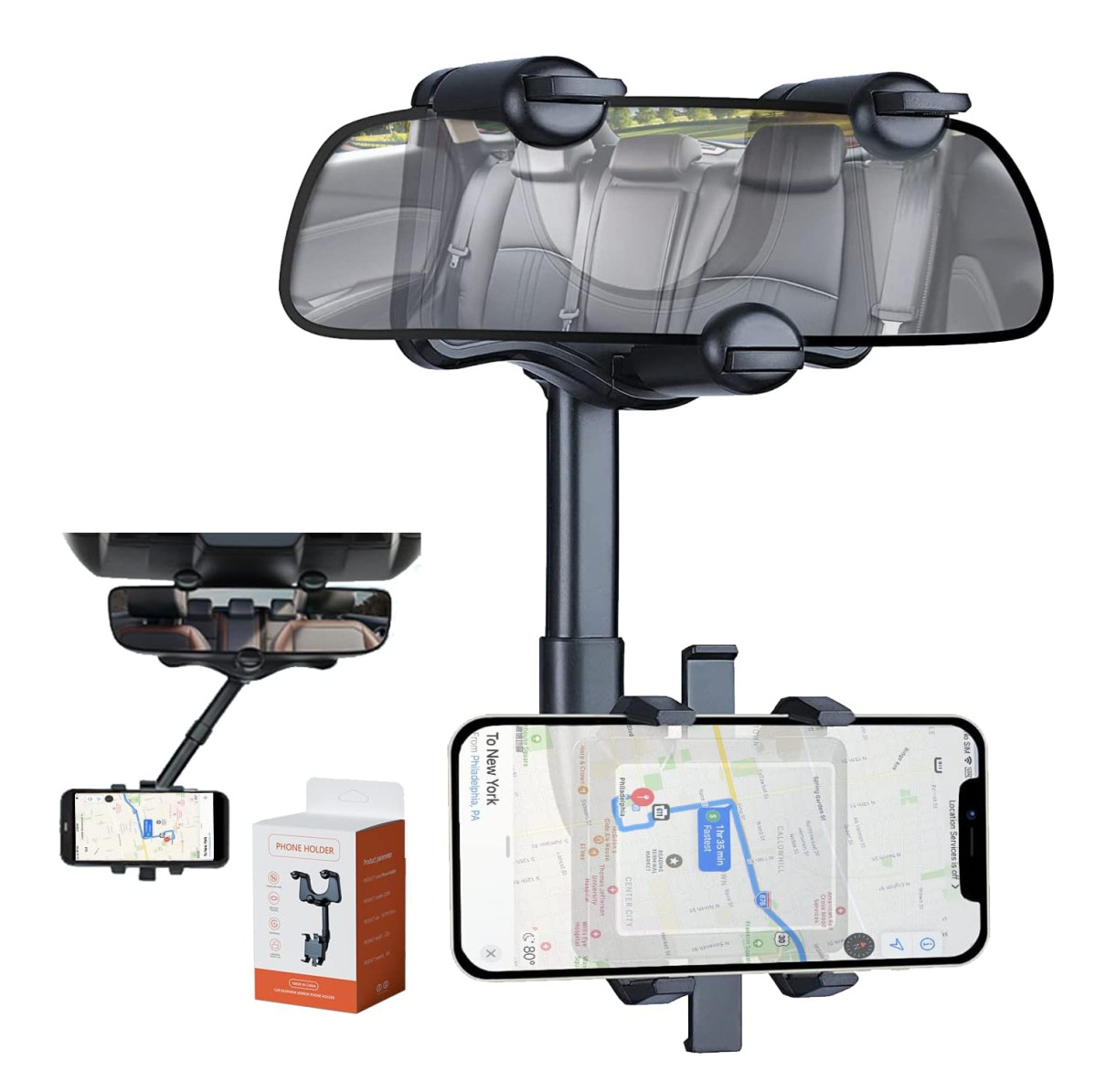 Miniatura 7 de Soporte Holder Retrovisor Carro 360